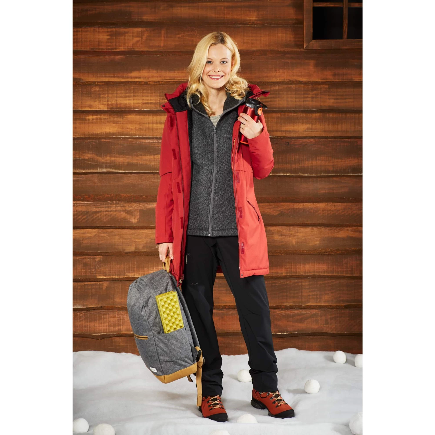 FRILUFTS TYA HOODED JACKET Damen - Fleecejacke Grau 4 FRILUFTS TYA HOODED JACKET Damen - Fleecejacke Grau – Bild 2